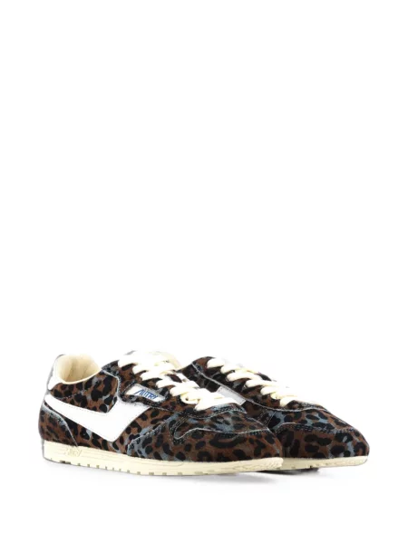 Sneakerși Autry cu imagine cu model leopard gri