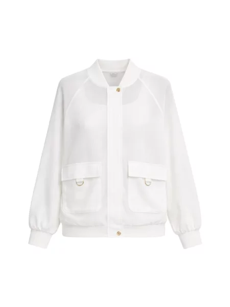 Kurtka bomber Liu Jo z siateczką biały