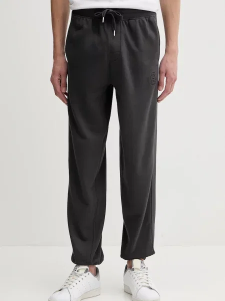 BOSS pantaloni de trening din uni gri