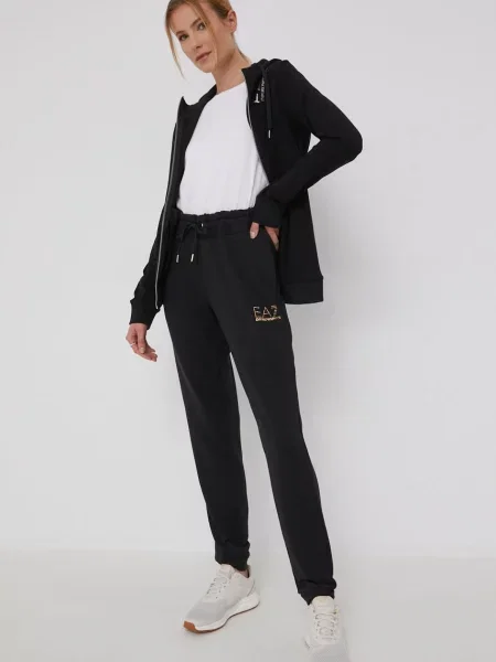 Спортивні штани Emporio Armani з принтом чорний
