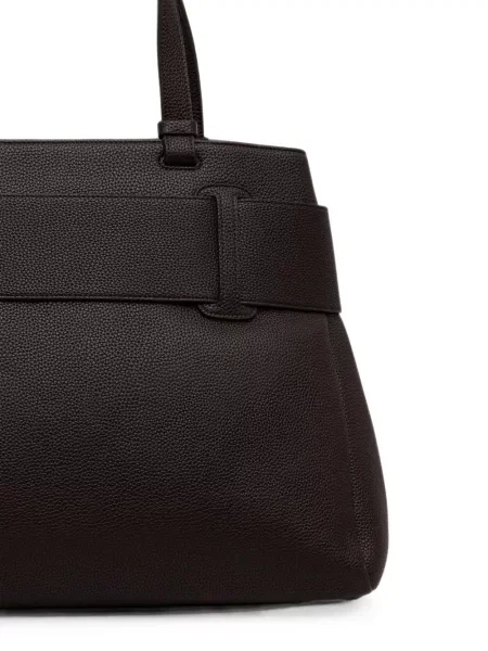 Geantă Armani Exchange cu autograf maro