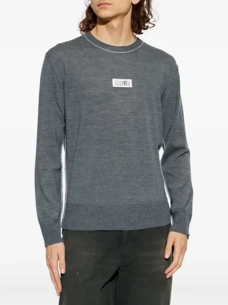Džemper Mm6 Maison Margiela s autogramom siva