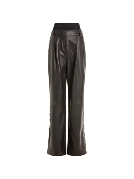 Pantaloni 16arlington cu șireturi din dantelă maro