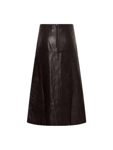 Spódnica skórzana Inwear brązowa
