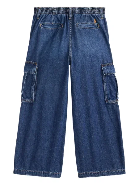 Szerokie jeansy dziecięce Polo Ralph Lauren niebieskie