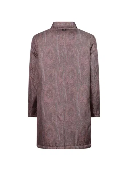 Palton Etro cu imagine cu model paisley maro