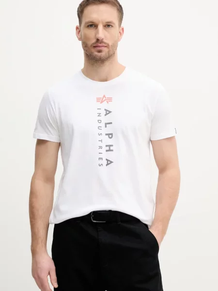 Тениска Alpha Industries R Print T с принт бяло
