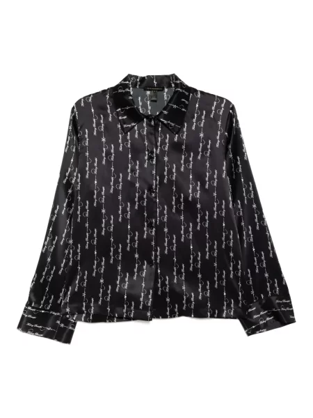 Pijamale Kiki De Montparnasse de mătase negru