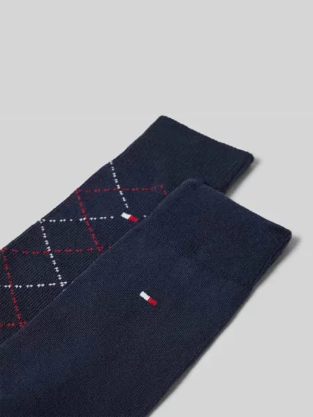 Skarpety z mieszanki bawełny Tommy Hilfiger granatowe