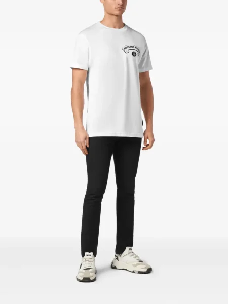 Tricou Philipp Plein cu imagine alb
