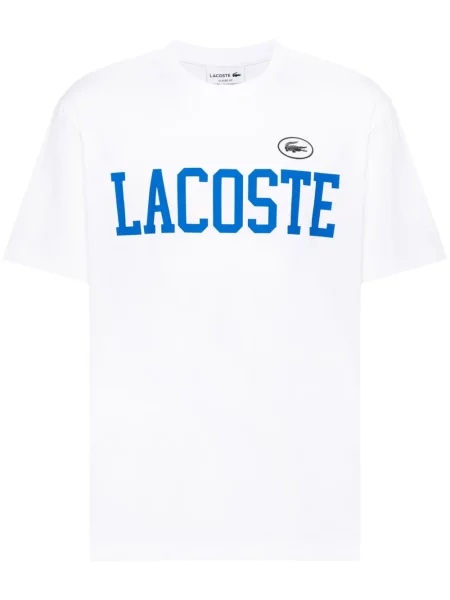Tricou Lacoste cu imagine alb