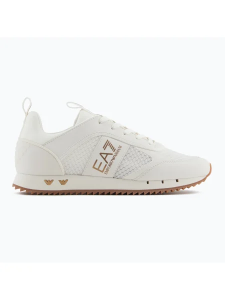 Emporio Armani Black & White Laces triple off wht/gold обувки бяло