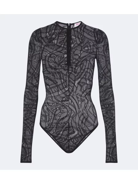 Body Pucci din tul negru