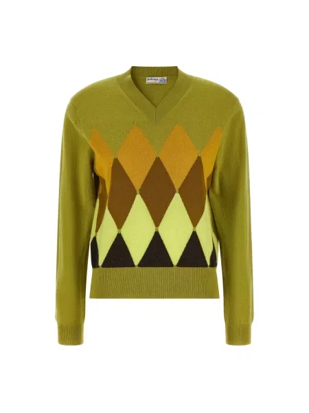 Sweter Ballantyne z kaszmiru z nadrukiem zielony