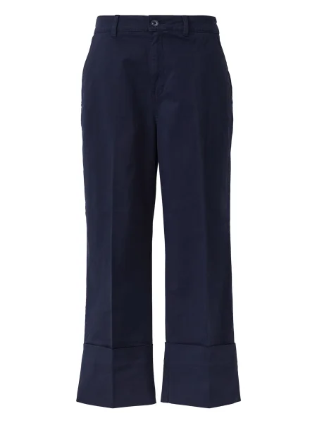 S.Oliver Pantaloni cu dungă bleumarin