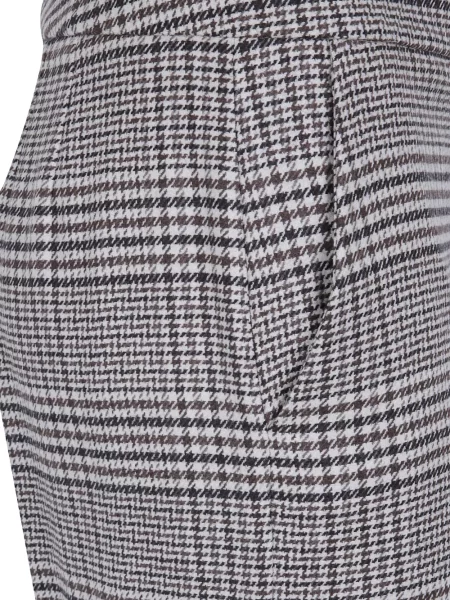 Pantaloni Via Masini 80 în carouri maro
