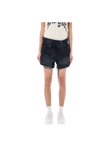 Krótkie szorty jeansowe R13 czarne