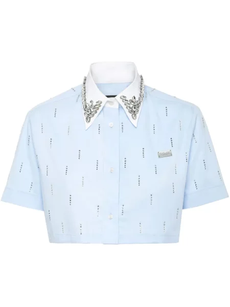 Cropp cămașă Philipp Plein albastru