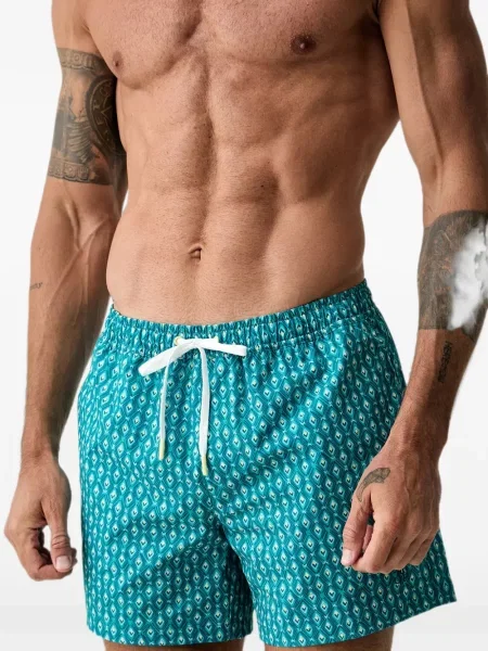 Slip de baie Marc O'polo cu imagine cu imprimeu geometric cu cordon verde
