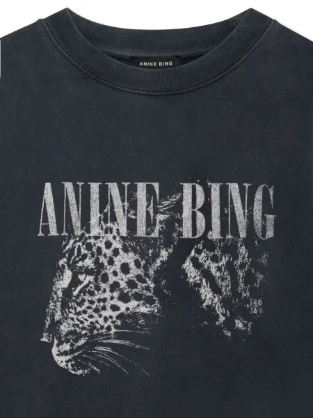 Суитчър Anine Bing с принт с леопардов принт черно