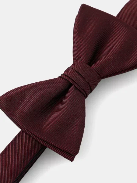 Шелковый галстук Hugo с бантом на завязках черный