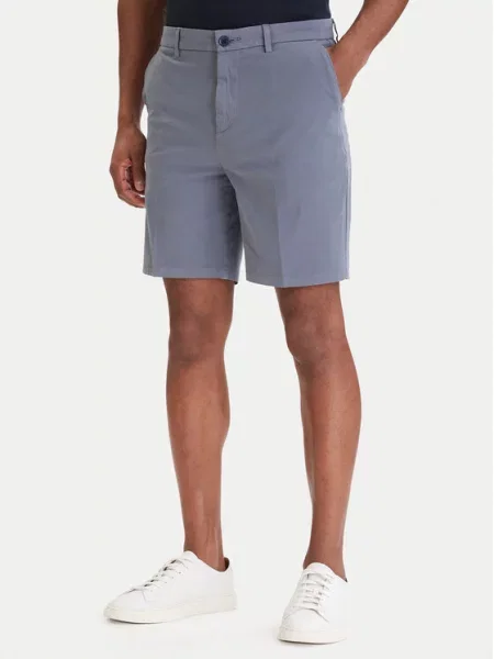 BOSS Kratke hlače iz tkanine Modern Fit modra