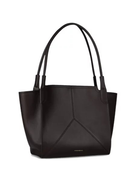 Bőr shopper táska Victoria Beckham barna