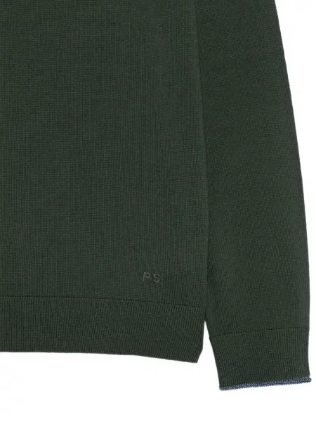 Pulover Paul Smith cu decolteu rotund verde