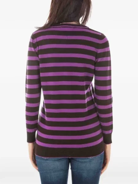 Pulover Fred Perry cu decolteu în V maro