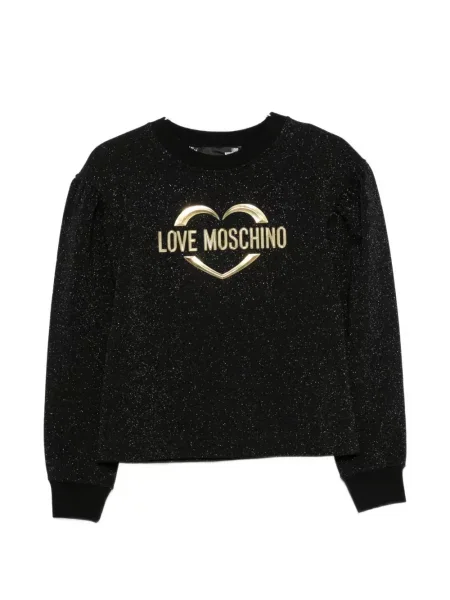 Hanorac Love Moschino cu imagine negru
