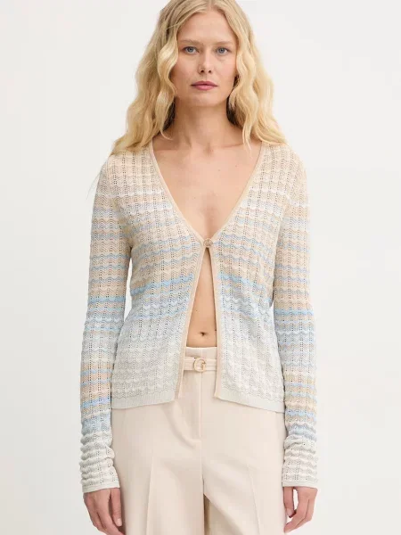Guess cardigan de damă cu vâscoză ROSALYN albastru