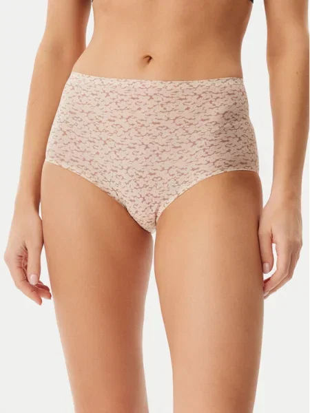 Chantelle Klasične gaćice s visokim strukom Soft Stretch bež