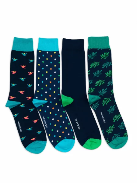 The Arctic Bay Ponožky DEEP BLUE EDITION Gift box 4 Pack Unisex zmiešané farby modrá