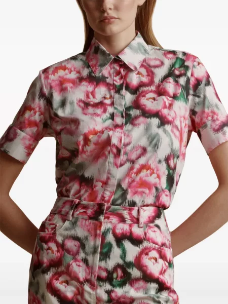 Cămașă Adam Lippes cu model floral cu imagine alb