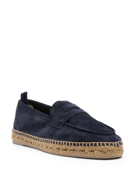 Semišové pletené espadrilky Castañer modré