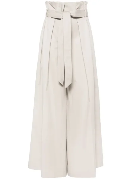 Pantaloni Moschino plisate din țesătură twill