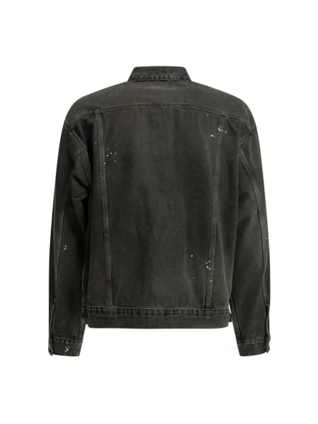 Kurtka Carhartt WIP Helston Jacket UNISEX Black Destroy Wash Splatter L czarna
