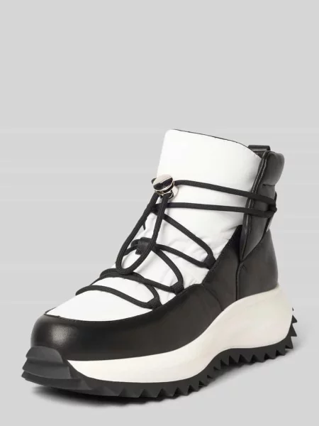 Buty sznurowane z mieszanki skóry Marc Cain Bags & Shoes czarne
