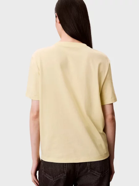 Классическая графический футболка Calvin Klein Jeans желтая