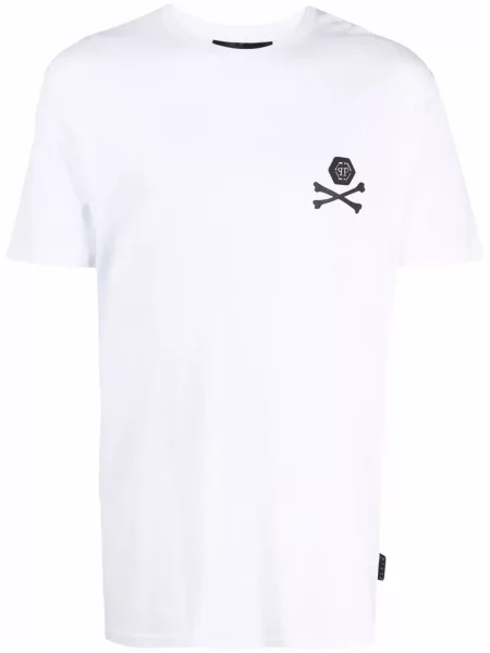 Tricou Philipp Plein cu imagine alb