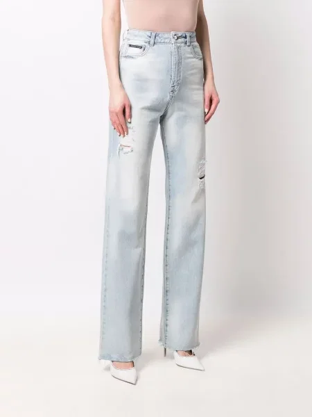 Talia spodnie Philipp Plein niebieskie