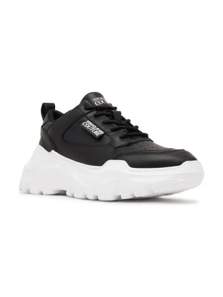 Versace Jeans Couture Sneakers cu adaos de piele negru