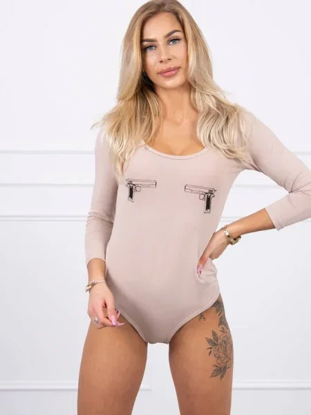 Bluză Kesi cu imagine bej