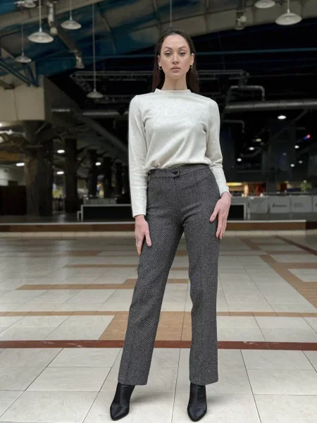 Штани класичні CAT ORANGE сірий/чорний вовна/віскоза чорні