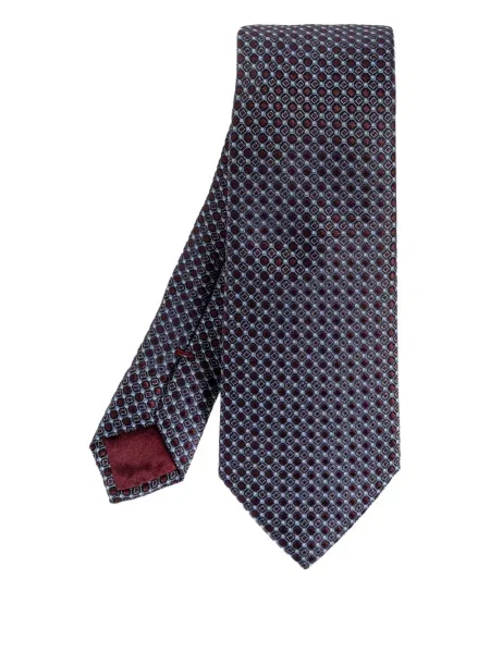Cravată Giorgio Armani cu imagine cu imprimeu geometric albastru