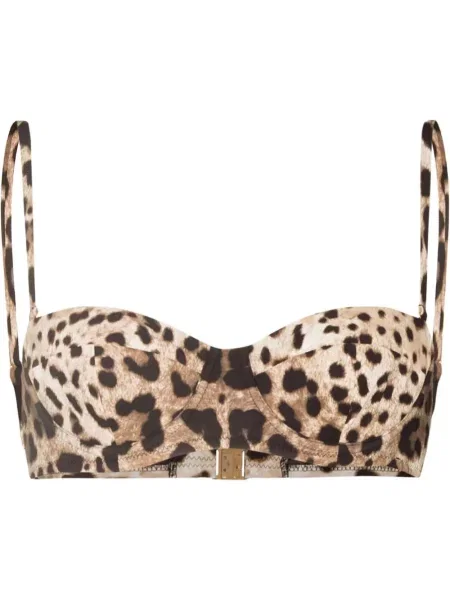 Bikini Dolce & Gabbana cu imagine cu model leopard bej