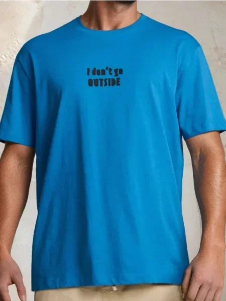 Sinsay Koszulka o luźniejszym fasonie niebieski