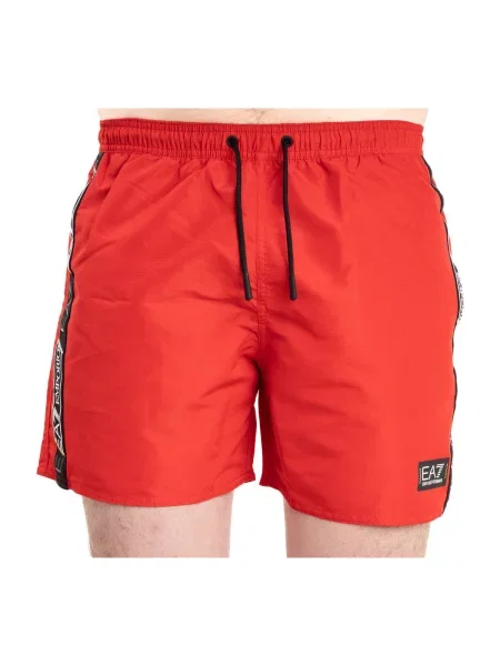 Pantaloni Emporio Armani Ea7 roșu