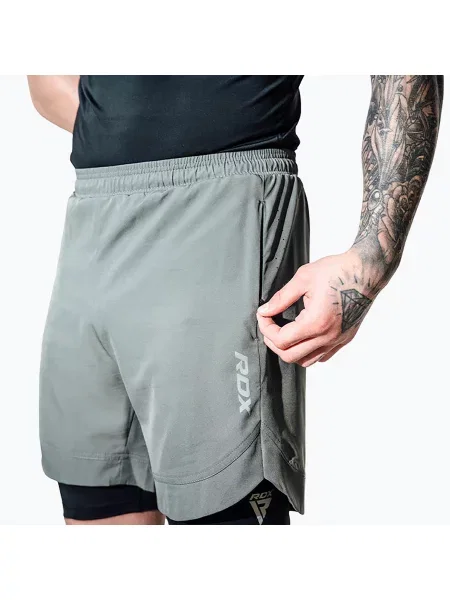 Spodenki treningowe RDX grey/black czarne