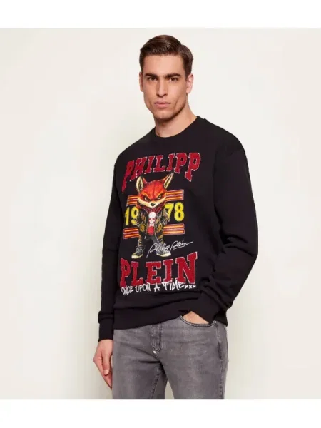 Philipp Plein Hanorac College Animals negru